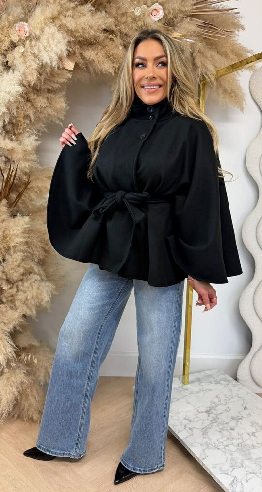 LEONIE PONCHO BLACK