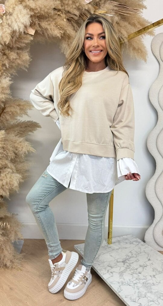 SWEATER BLOUSE BEIGE