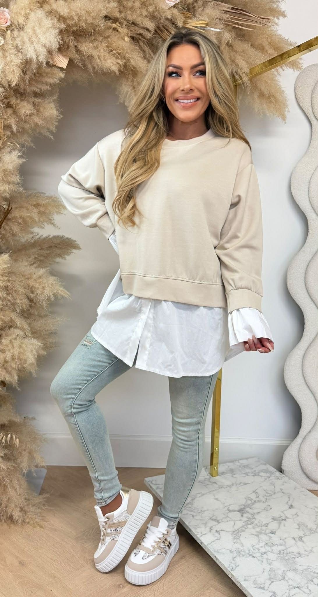 SWEATER BLOUSE BEIGE