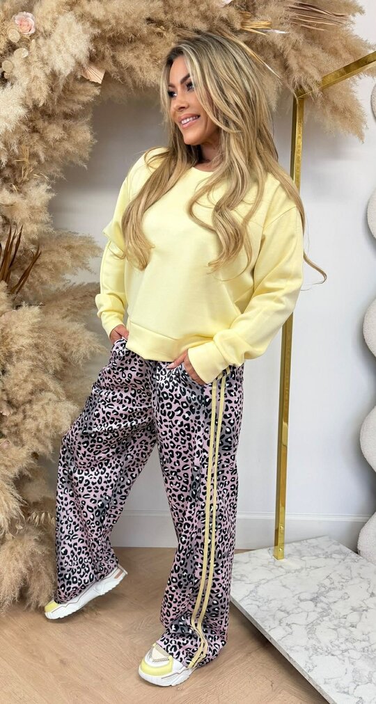 GIRL LEOPARD NEON SET YELLOW
