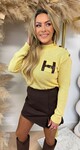 H KNITTED BUTTON TRUI YELLOW