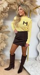 H KNITTED BUTTON TRUI YELLOW