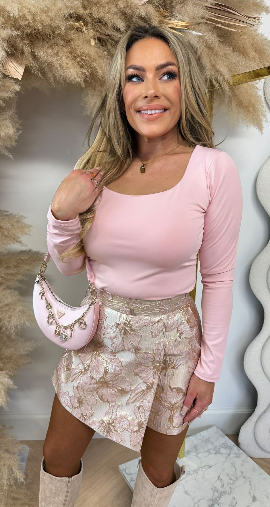 MILLY BASIC TRAVEL LONGSLEEVE TOP SOFTPINK