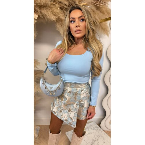 MILLY BASIC TRAVEL LONGSLEEVE TOP ICEBLUE