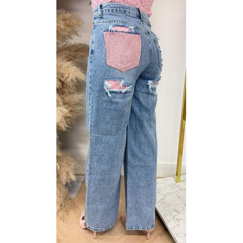 PINK GLAM POCKET STRAIGHT LEG 1629