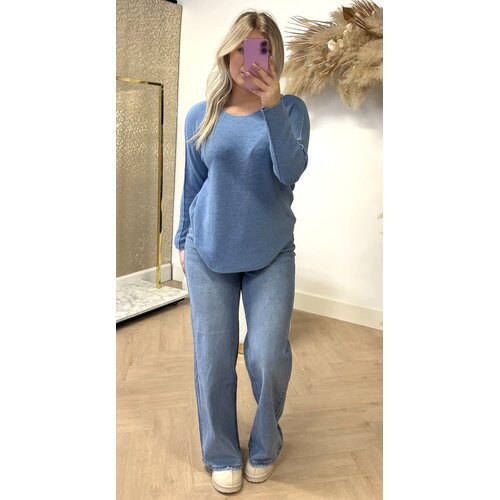 ROUND NECK TOP DENIMBLUE