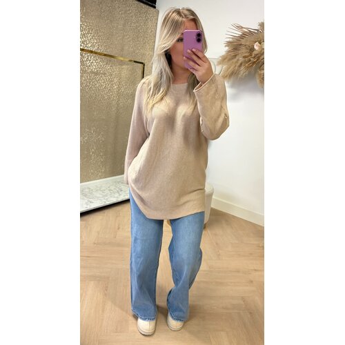 KIMMY SOFT LONG TOP BEIGE
