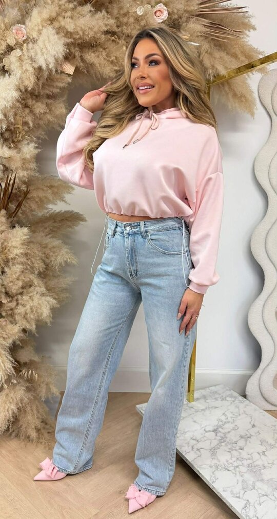 STYLE CROPPED HOODIE PINK