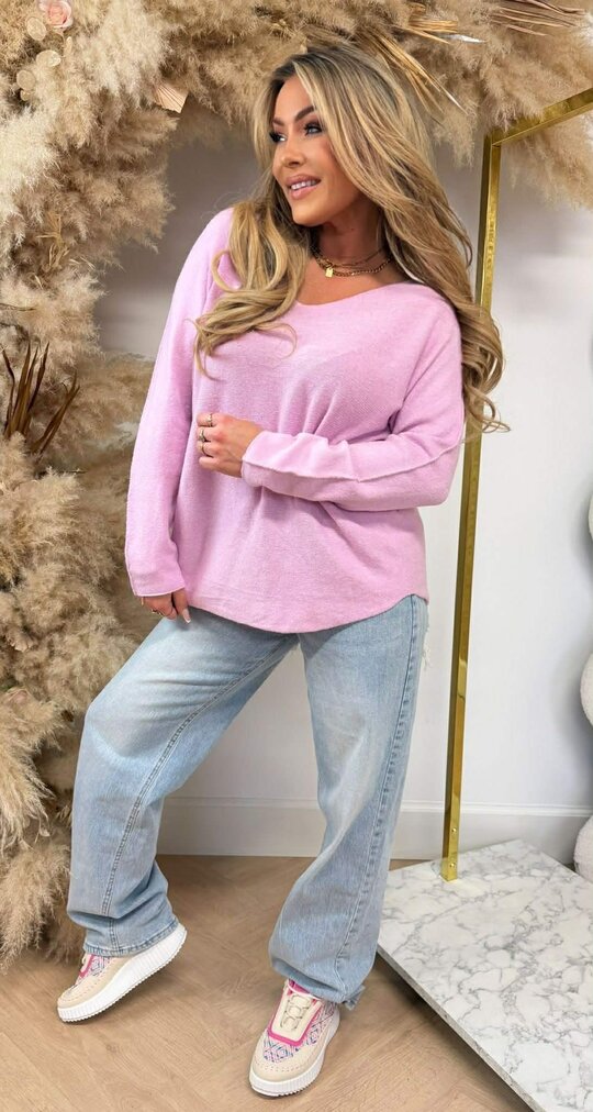 MINDY SOFT V TOP PINK