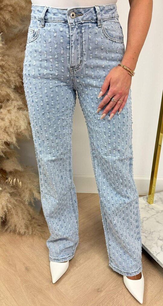 BESTSELLER DAMAGDE WIDE LEG JEANS H655-1 LIGHTDENIM