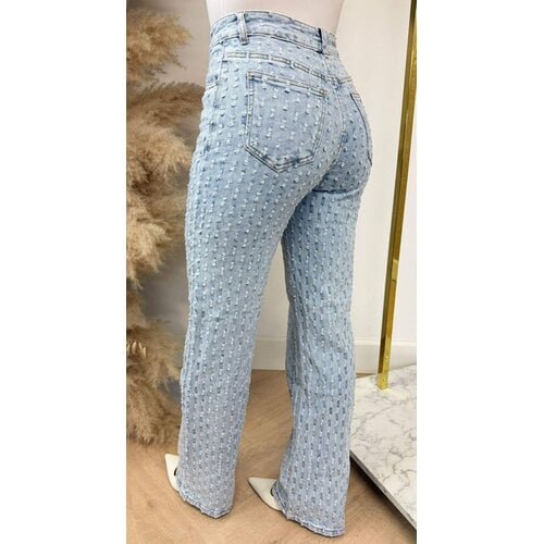 BESTSELLER DAMAGDE WIDE LEG JEANS H655-1 LIGHTDENIM