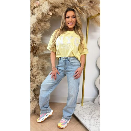 NYC OVERSIZED TEE R7456 YELLOW NYC OVERSIZED TEE R7456 YELLOW