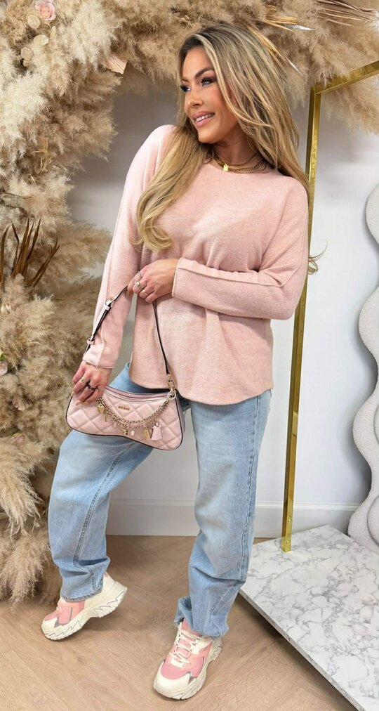 ROUND NECK TOP OLDPINK