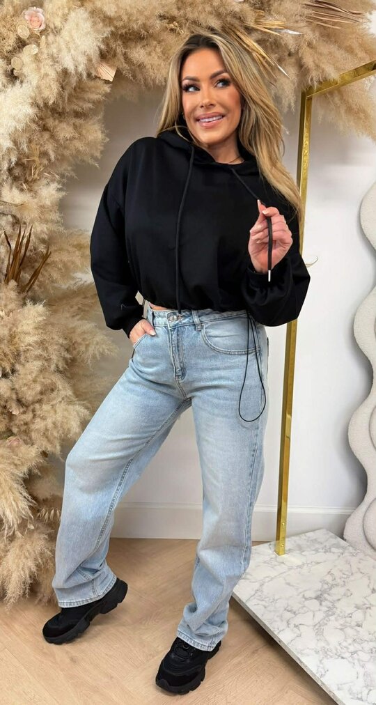 STYLE CROPPED HOODIE BLACK