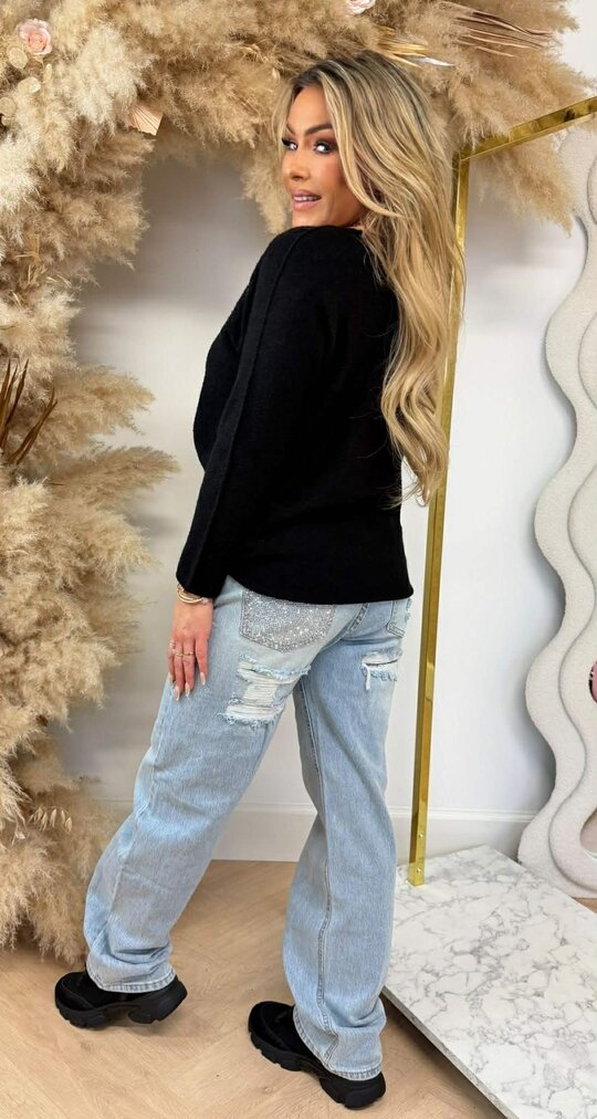 ROUND NECK TOP BLACK