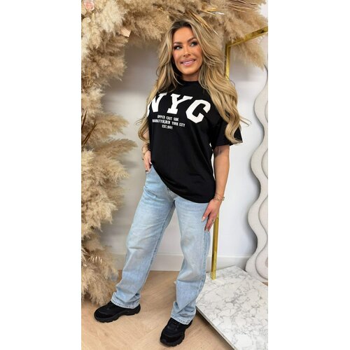 NYC OVERSIZED TEE R7456 BLACK NYC OVERSIZED TEE R7456 BLACK