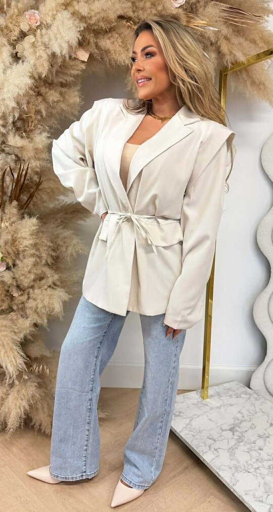 POCKET LUS BLAZER LIGHTBEIGE POCKET LUS BLAZER LIGHTBEIGE