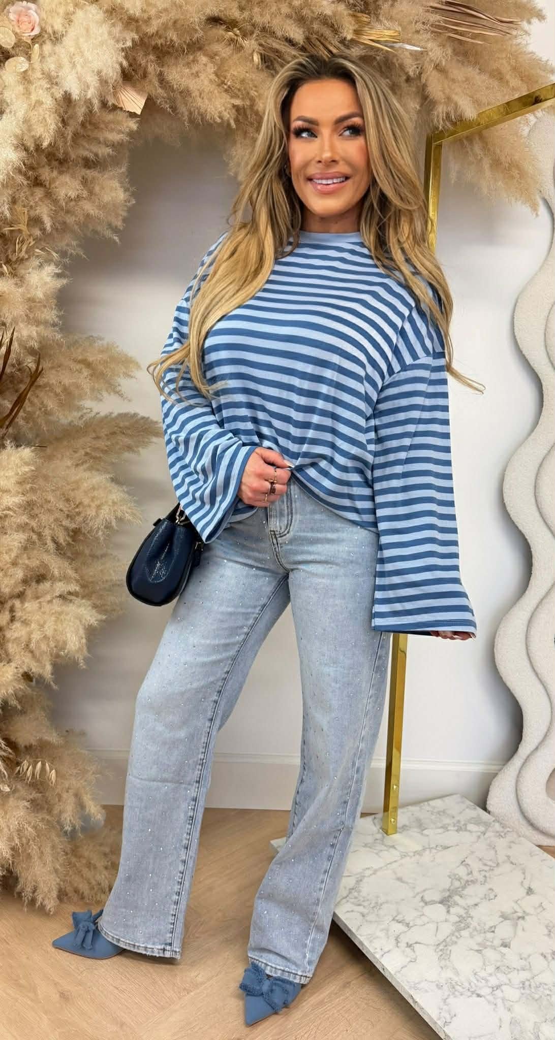 STRIPE LONGSLEEVE TEE BLUE STRIPE LONGSLEEVE TEE BLUE