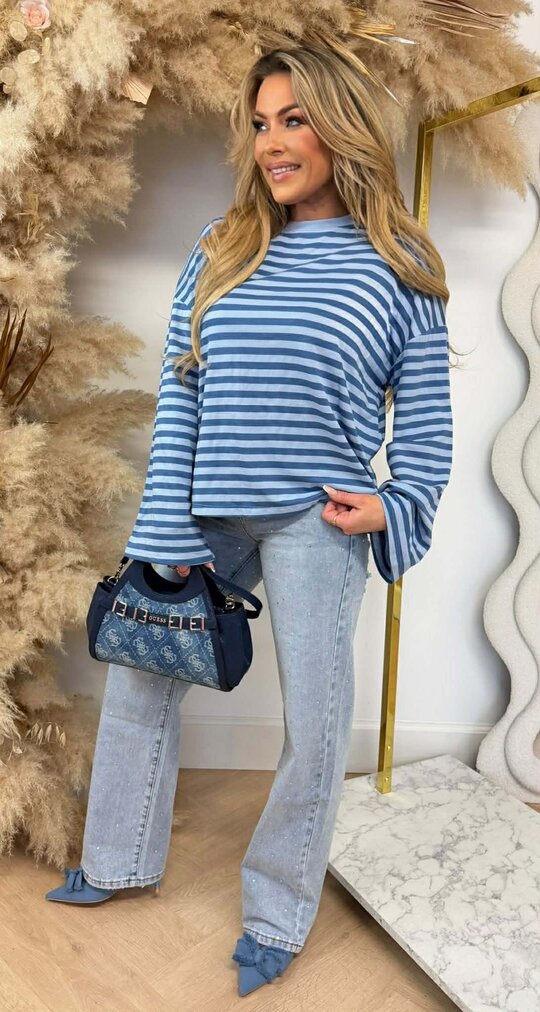 STRIPE LONGSLEEVE TEE BLUE STRIPE LONGSLEEVE TEE BLUE