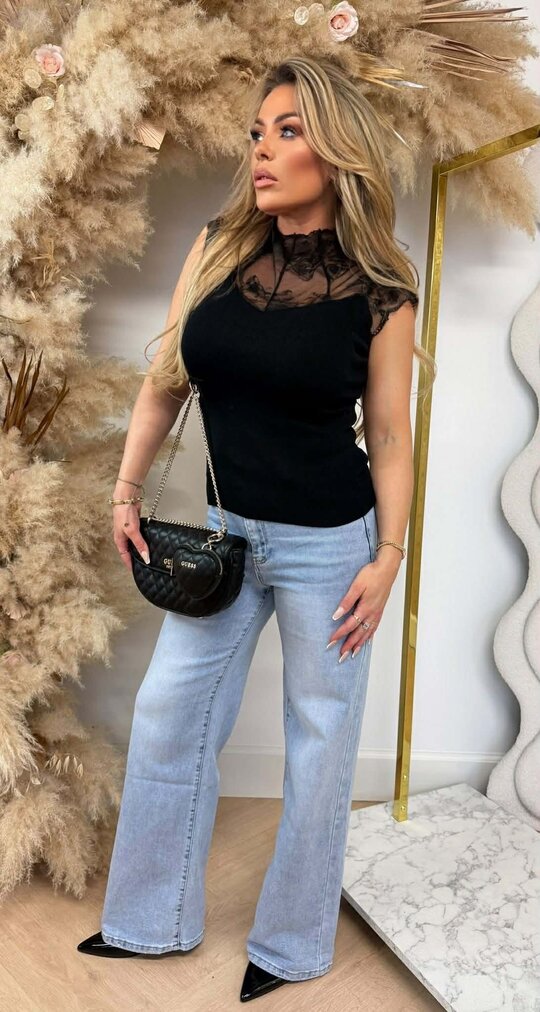 LACE CUTE TOP 6031 BLACK LACE CUTE TOP 6031 BLACK