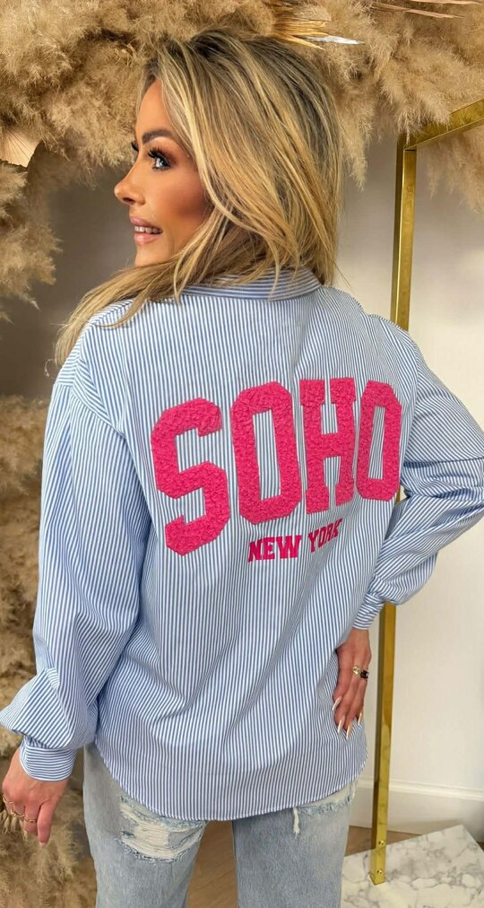 SOHO STRIPE BLOUSE BLUE