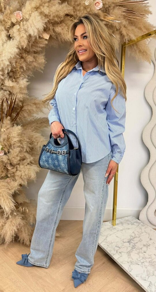 SOHO STRIPE BLOUSE BLUE