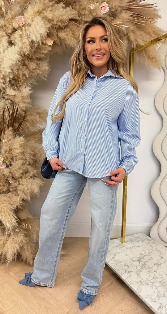 SOHO STRIPE BLOUSE BLUE