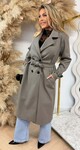 ANNA BASIC BUTTON COAT TAUPE