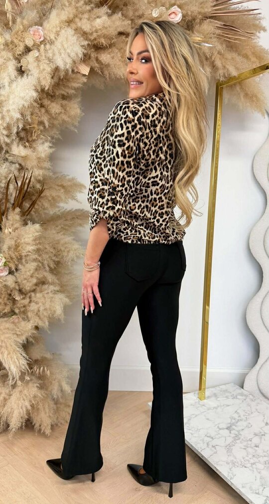 MIRANDA KNOOP BLOUSE LEOPARD MIRANDA KNOOP BLOUSE LEOPARD