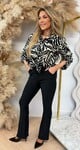 MIRANDA KNOOP BLOUSE ZEBRA MIRANDA KNOOP BLOUSE ZEBRA
