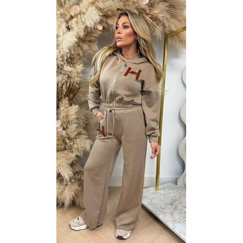 H BELT LOGO SET TAUPE