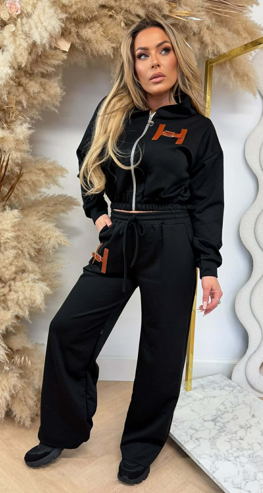 H BELT LOGO SET BLACK