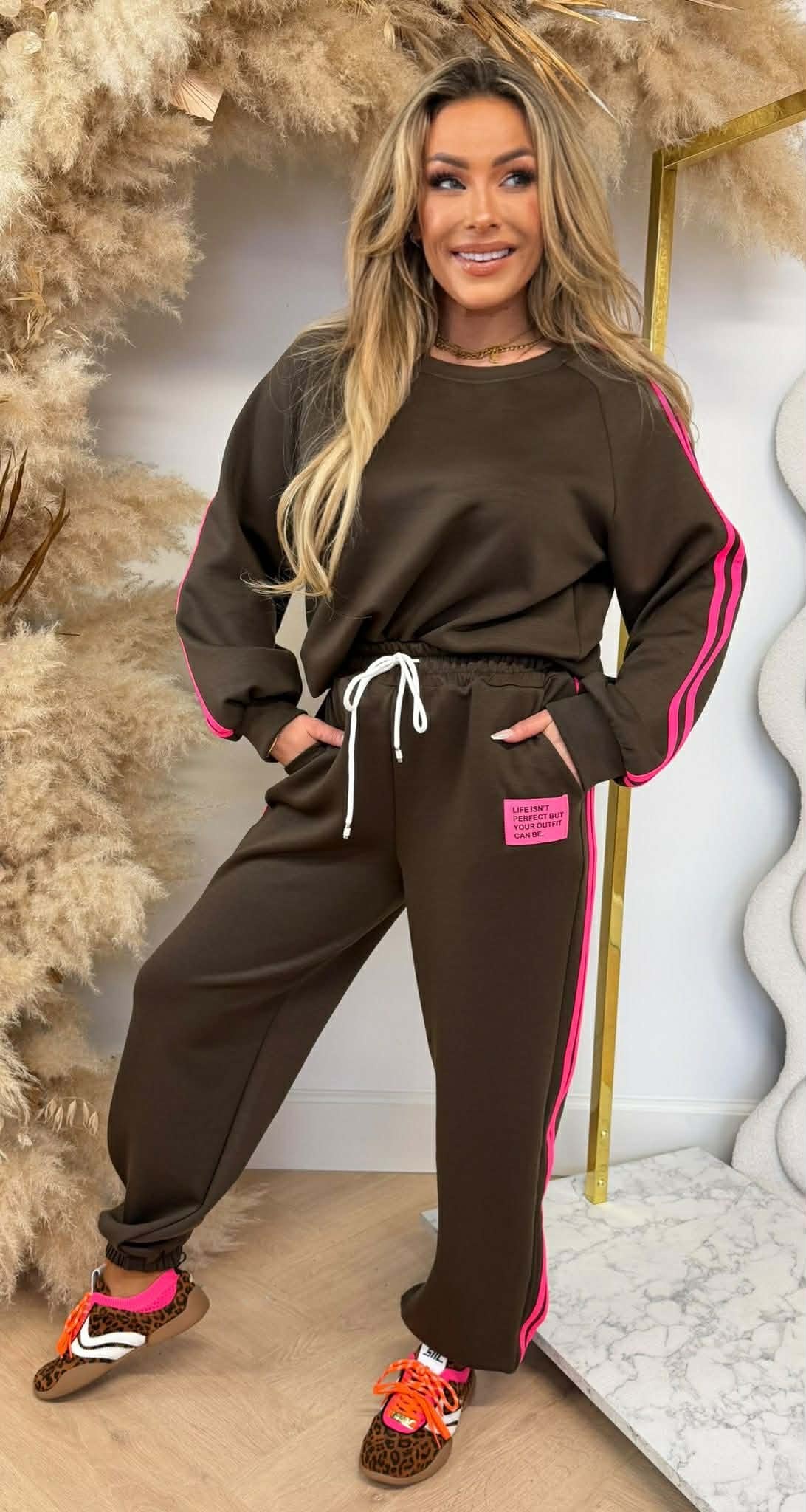 FASHIONISTA STRIPE SET CHOCO