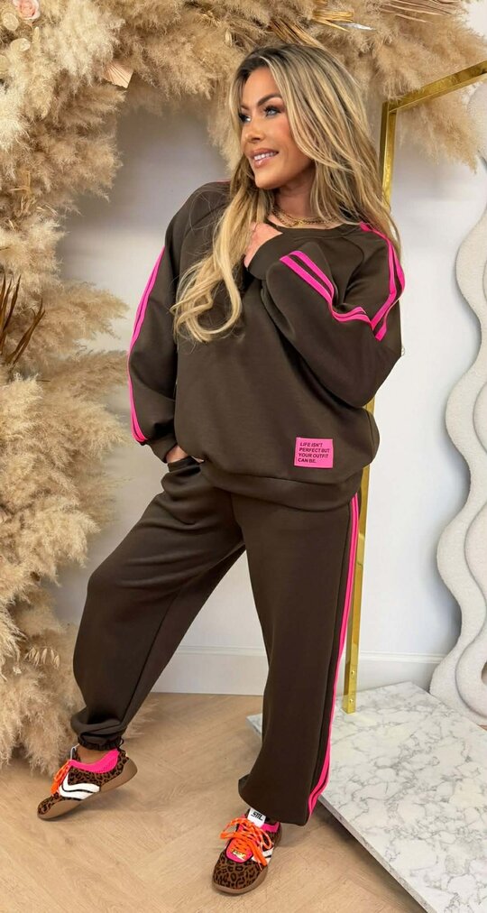 FASHIONISTA STRIPE SET CHOCO