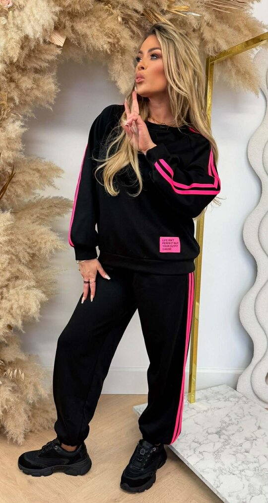 FASHIONISTA STRIPE SET BLACK