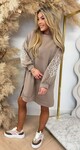 DESIGN LOVE LONG SWEAT TAUPE
