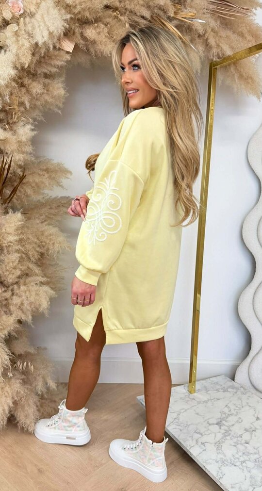 DESIGN LOVE LONG SWEAT YELLOW