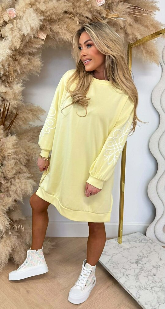 DESIGN LOVE LONG SWEAT YELLOW