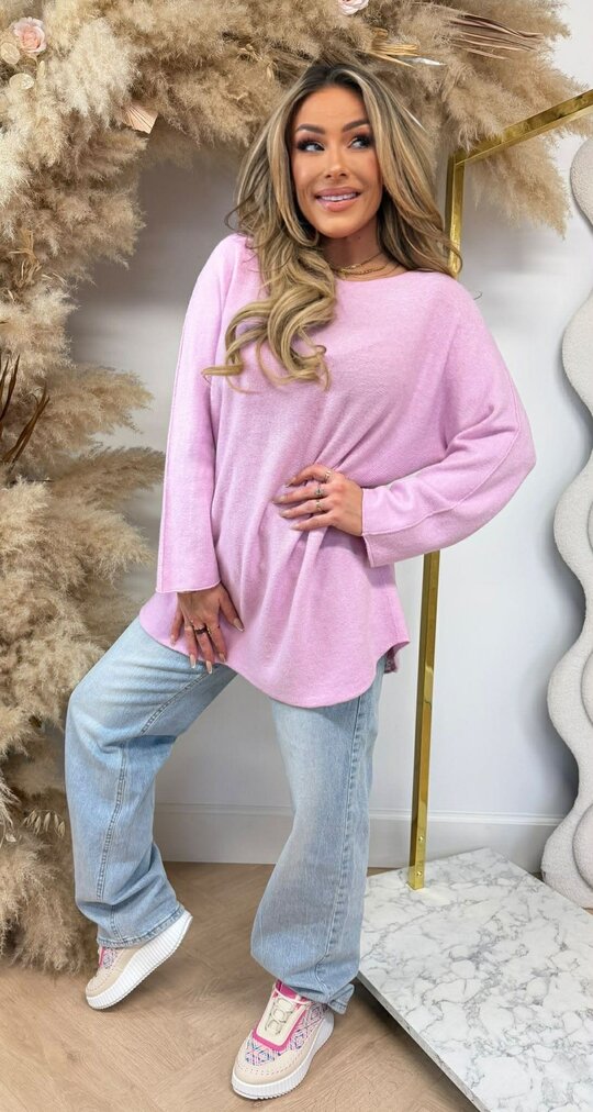 KIMMY SOFT LONG TOP PINK