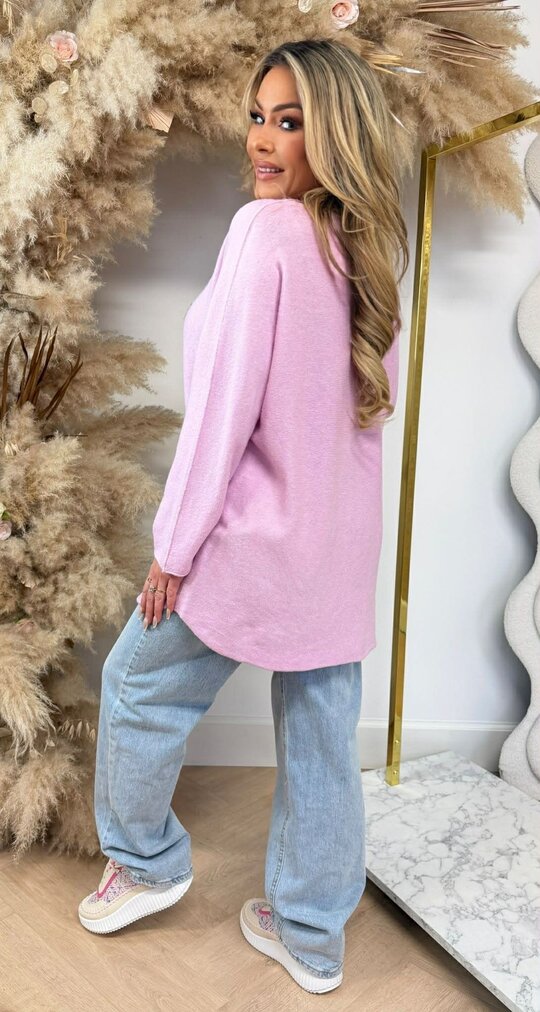 KIMMY SOFT LONG TOP PINK