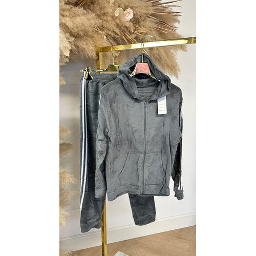 STRIPE TEDDY SET 687 GREY