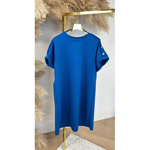 BUTTON CHIQUE LONG SHIRT BLUE