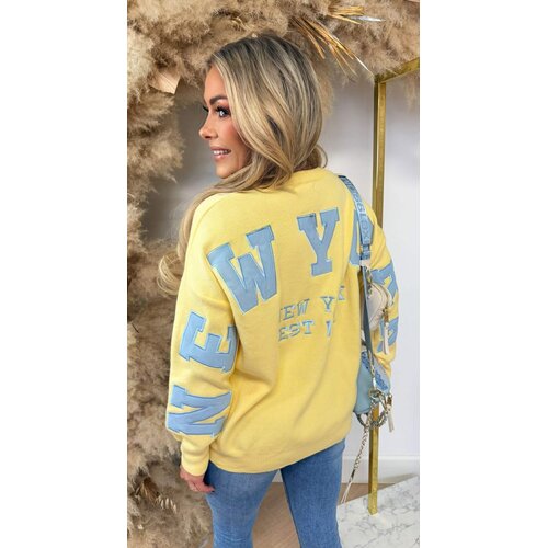 NEW YORK TEKST SWEAT AM1072 YELLOW