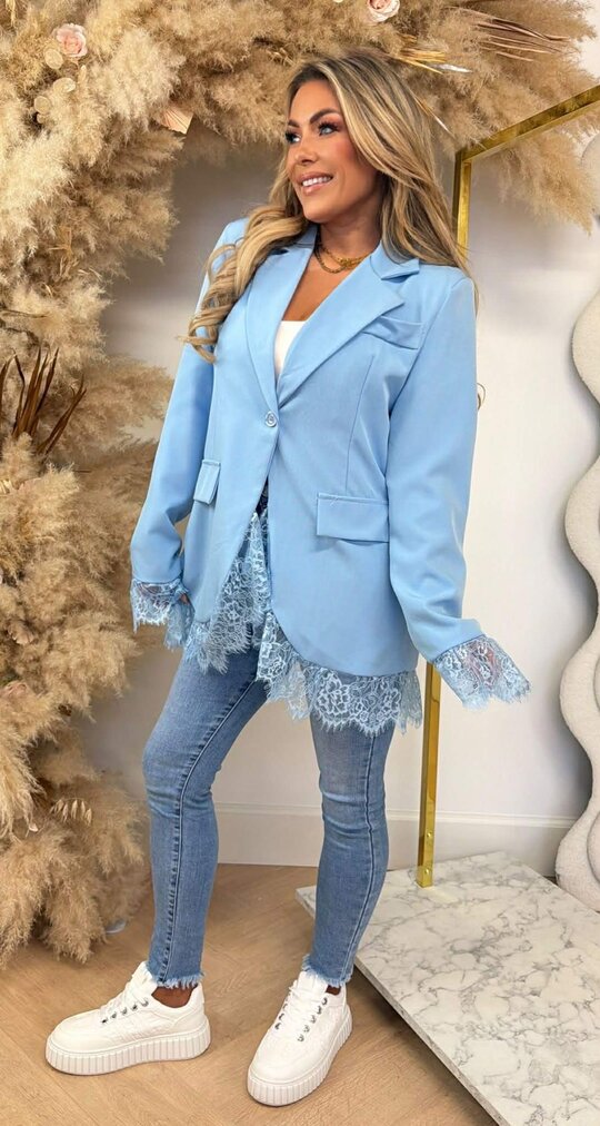 LARA LACE BLAZER LIGHTBLUE