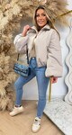 OVERSIZED PUFFER BOMBERJACKET BEIGE