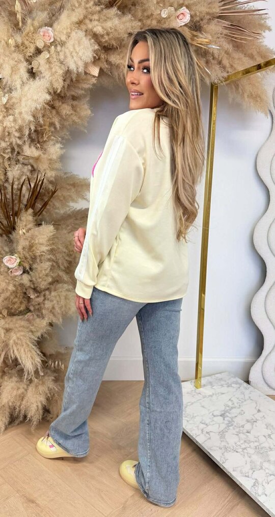 BROOKLYN NY STRIPE SWEAT BUTTERYELLOW