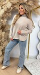 TURTLE NECK SWEAT BEIGE