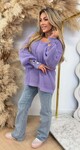 BUTTON KNITTED SWEAT LILA