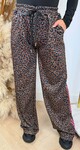 LEOPARD STRIPE PANTS PINK