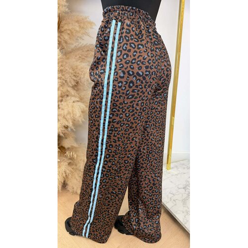 LEOPARD STRIPE PANTS ICEBLUE